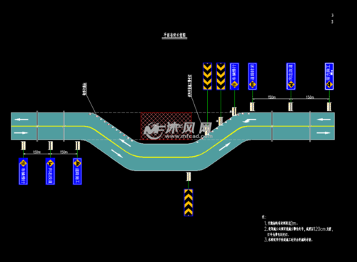 道路施工安全設施布設示意圖